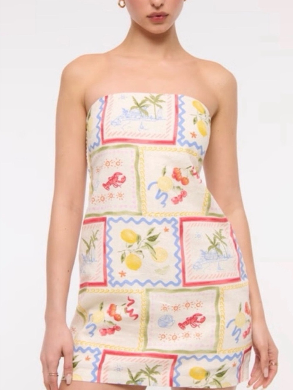 Abercrombie Scarlett Linen Blend Skort Dress with Removable Straps